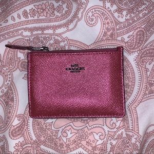Coach Metallic Pink ID/Card Holder